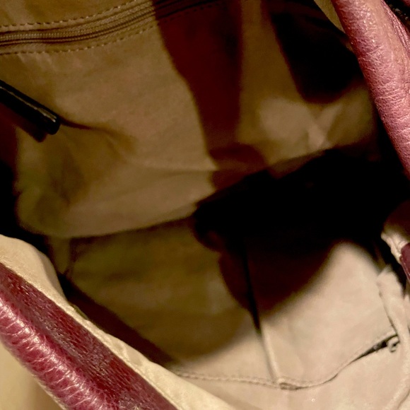 Vince Camuto Leather Handbag purple maroon - Picture 4 of 4